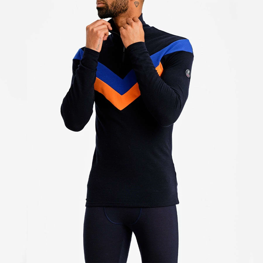We Norwegians Voss ColBlock 1/4 Zip Men Cobalt 4 We Norwegians Voss ColBlock 1/4 Zip Men Cobalt - Image 2