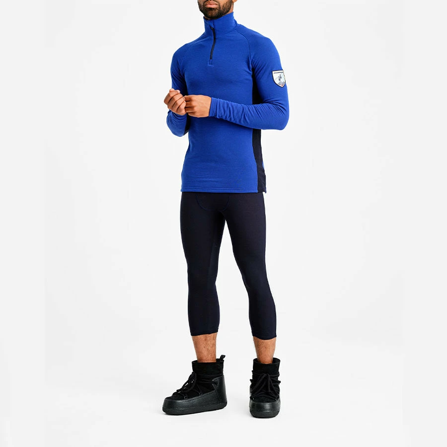 We Norwegians Voss 1/4 Zip Pullover Men Cobalt 4 We Norwegians Voss 1/4 Zip Pullover Men Cobalt - Image 2