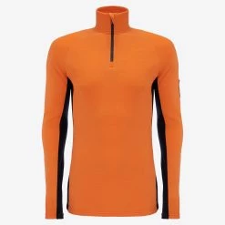 We Norwegians Voss 1/4 Zip Pullover Men Orange