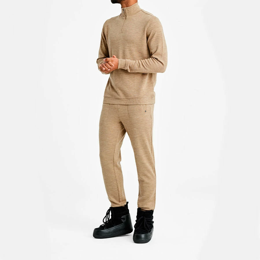 We Norwegians Tind 1/4 Zip Sweater Men Camel 4 We Norwegians Tind 1/4 Zip Sweater Men Camel - Image 2