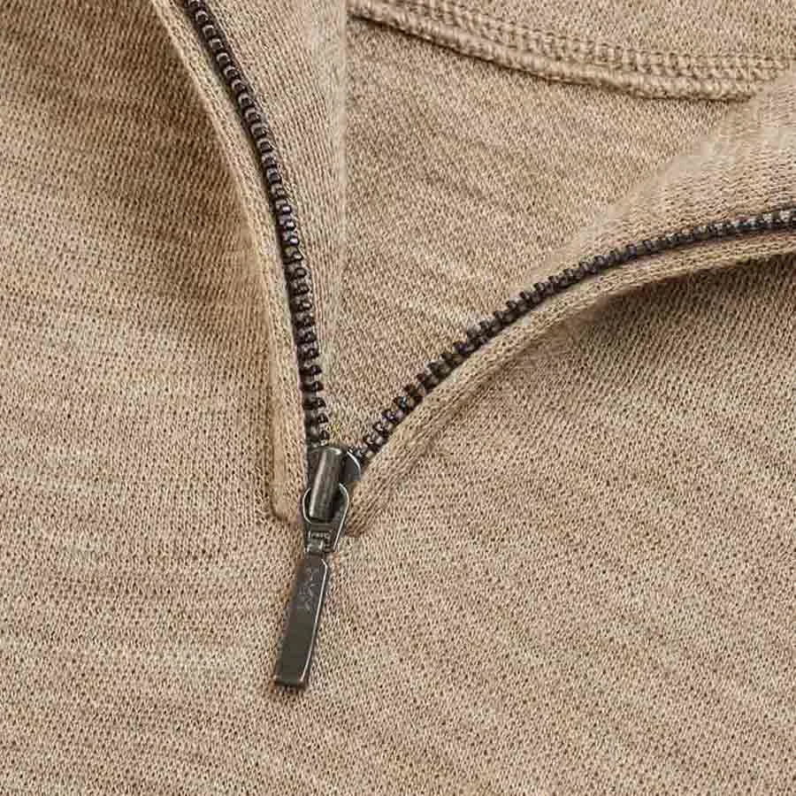 We Norwegians Tind 1/4 Zip Sweater Men Camel 6 We Norwegians Tind 1/4 Zip Sweater Men Camel - Image 4
