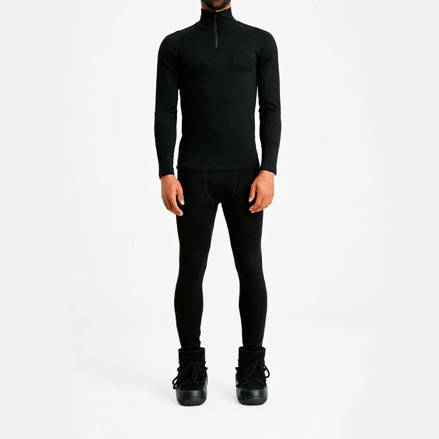 We Norwegians Sno 1/4 Zip Base Layer Men Black 6 We Norwegians Sno 1/4 Zip Base Layer Men Black - Image 4