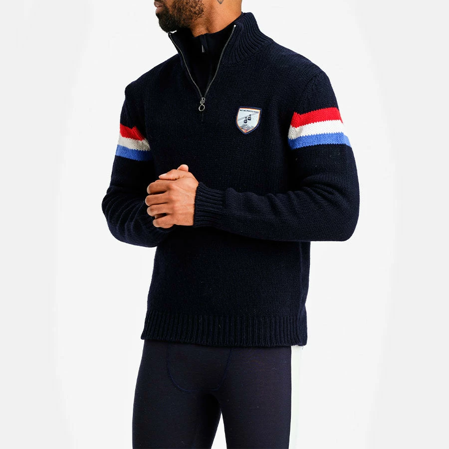 We Norwegians Apres Ski 1/4 Zip Men Dark Blue 3 We Norwegians Apres Ski 1/4 Zip Men Dark Blue - Image 2
