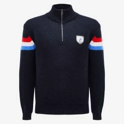 We Norwegians Apres Ski 1/4 Zip Men Dark Blue