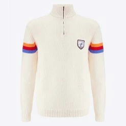 We Norwegians Apres Ski 1/4 Zip Men Off White/Multi