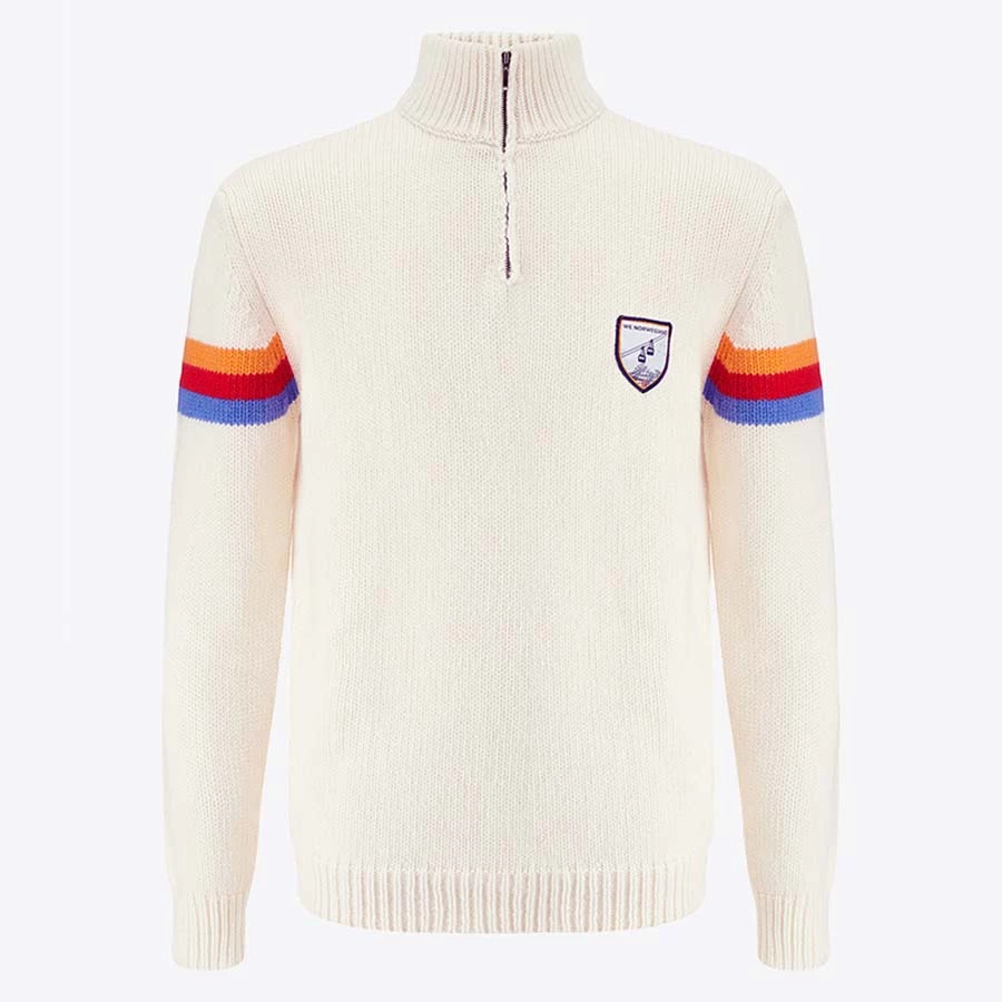 We Norwegians Apres Ski 1/4 Zip Men Off White/Multi 3 We Norwegians Apres Ski 1/4 Zip Men Off White/Multi