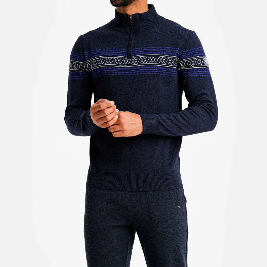 We Norwegians Signature 1/4 Zip Men Navy Blue 4 We Norwegians Signature 1/4 Zip Men Navy Blue - Image 2