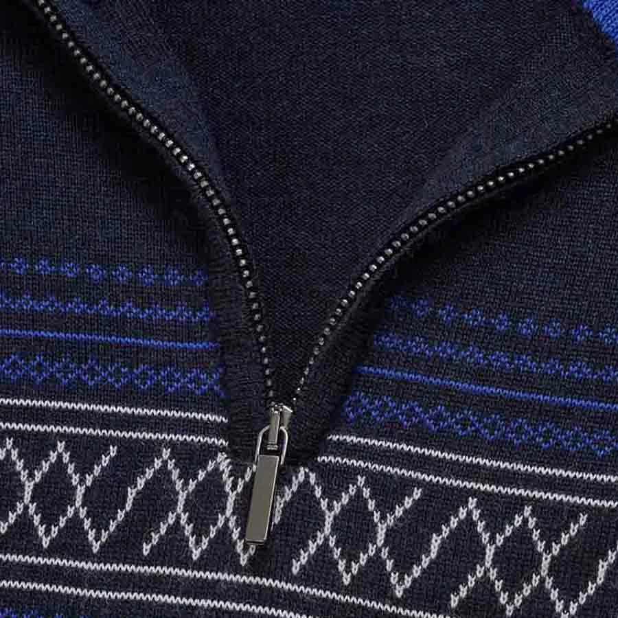 We Norwegians Signature 1/4 Zip Men Navy Blue 7 We Norwegians Signature 1/4 Zip Men Navy Blue - Image 5
