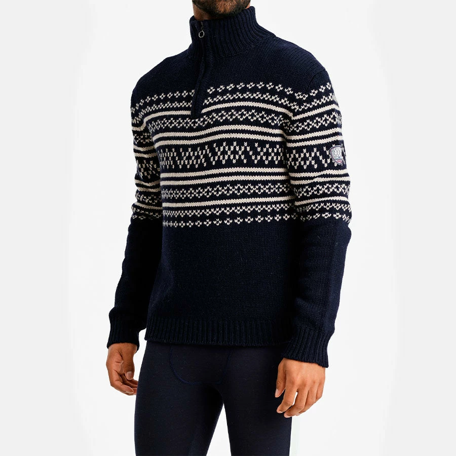 We Norwegians Setesdal 1/4 Zip Sweater Men Navy 5 We Norwegians Setesdal 1/4 Zip Sweater Men Navy - Image 3