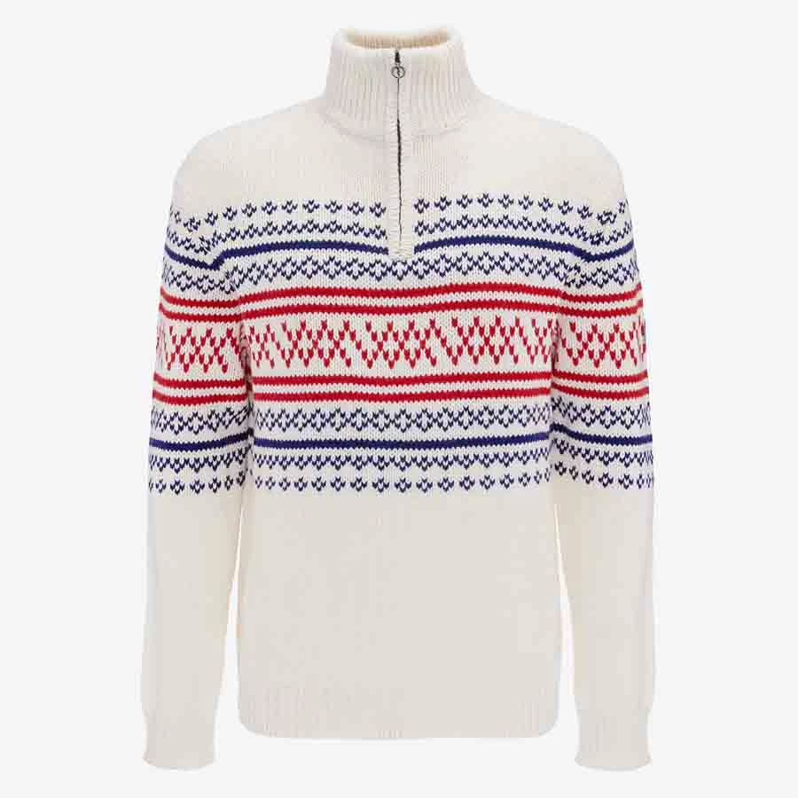 We Norwegians Setesdal 1/4 Zip Sweater Men White 3 We Norwegians Setesdal 1/4 Zip Sweater Men White