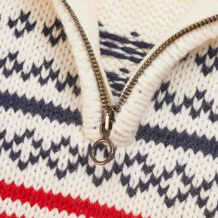 We Norwegians Setesdal 1/4 Zip Sweater Men White 7 We Norwegians Setesdal 1/4 Zip Sweater Men White - Image 5