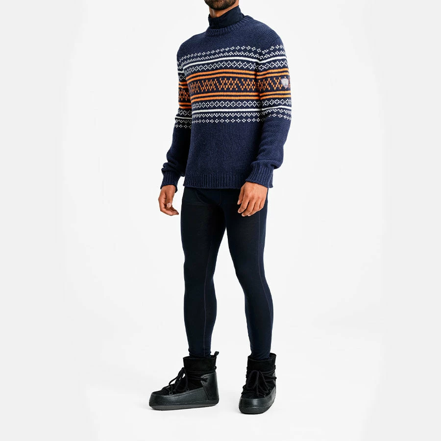 We Norwegians Setesdal Crewneck Men Navy/Orange 4 We Norwegians Setesdal Crewneck Men Navy/Orange - Image 2