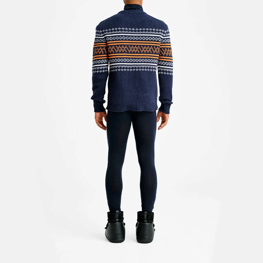 We Norwegians Setesdal Crewneck Men Navy/Orange 5 We Norwegians Setesdal Crewneck Men Navy/Orange - Image 3