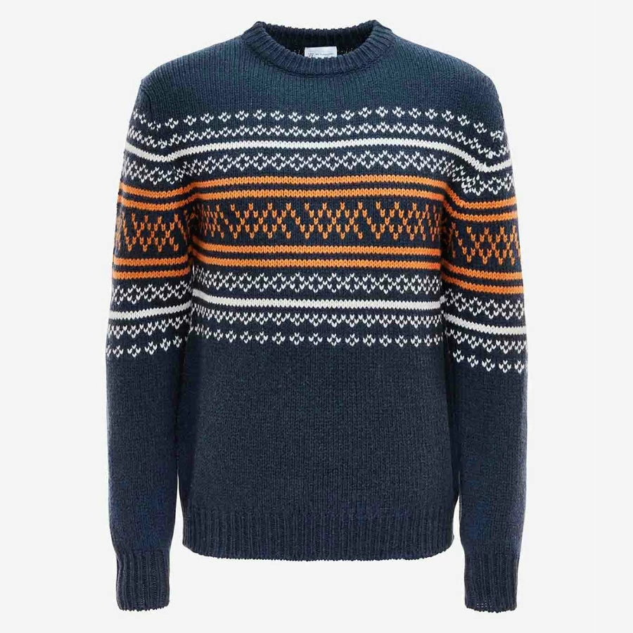 We Norwegians Setesdal Crewneck Men Navy/Orange 3 We Norwegians Setesdal Crewneck Men Navy/Orange