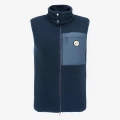 We Norwegians Fonna Wool Fleece Vest Men Navy