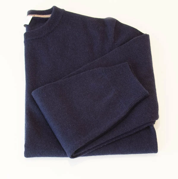 We Norwegians Blefjell Cashmere Crewneck Men Navy 4 We Norwegians Blefjell Cashmere Crewneck Men Navy - Image 2
