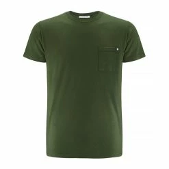 We Norwegians Base One Pocket Tee Men Olive Green